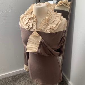 Ruffled collar sweater